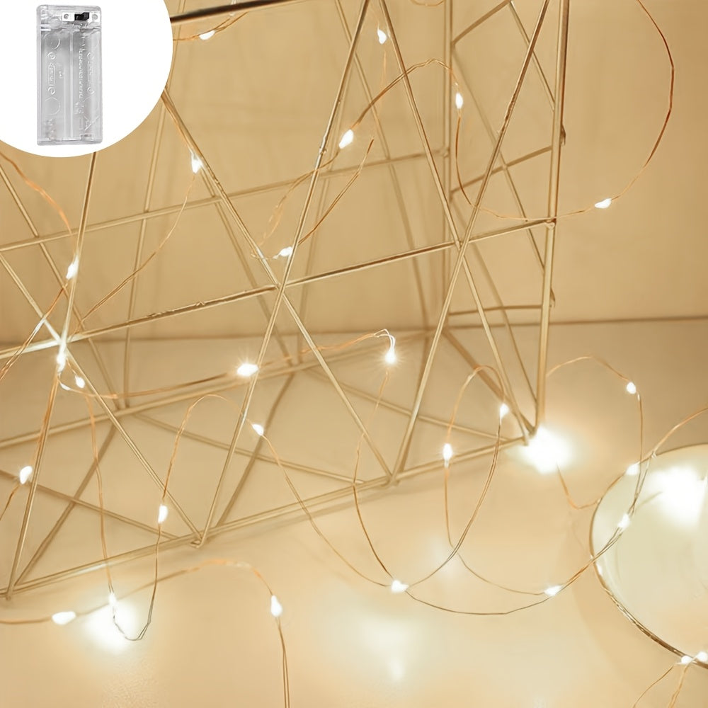 LED Fairy Lights Battery Box Copper Wire String 78.74/196.85/393.7inch Holiday Outdoor Lighting Christmas Tree Wedding Party Decorations
