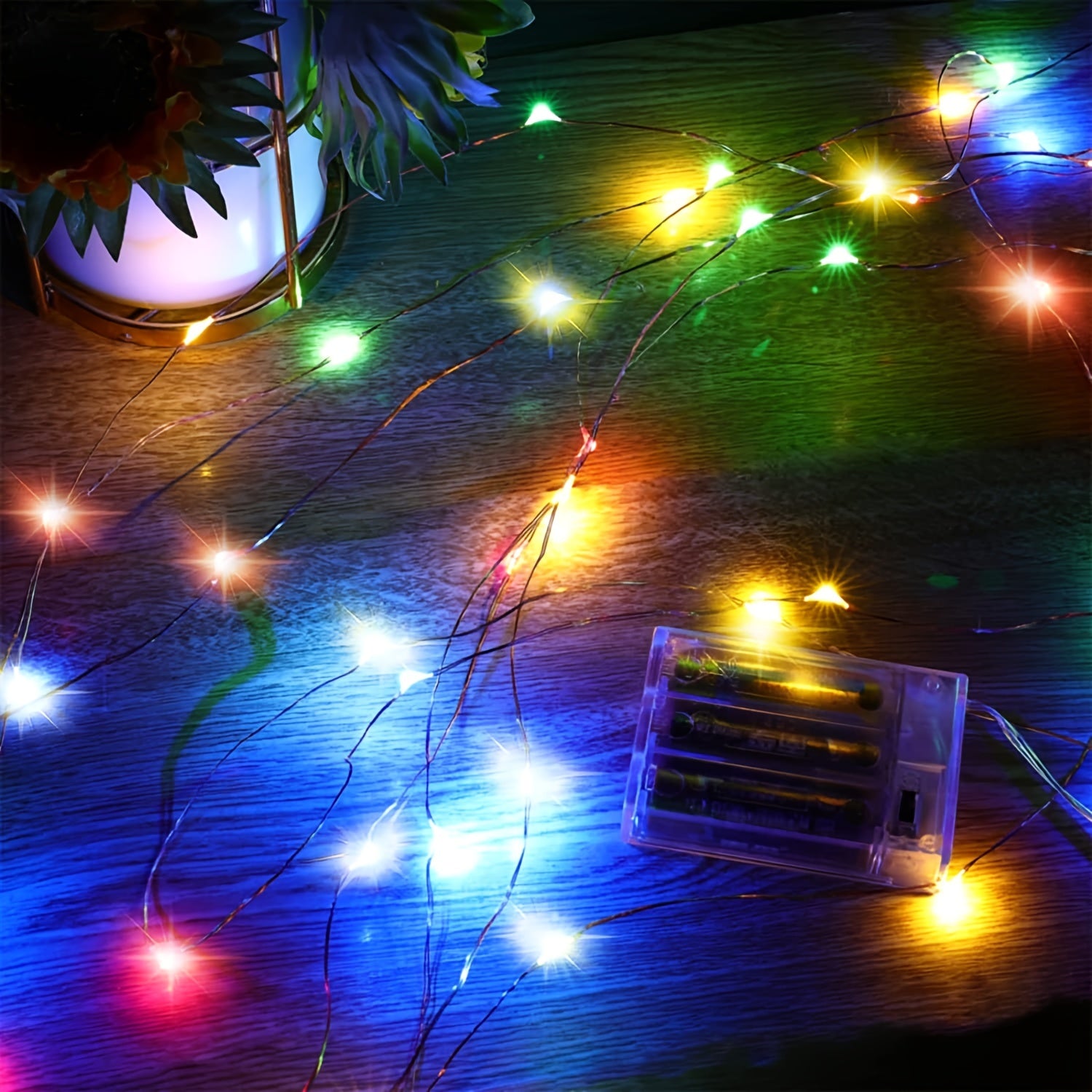 LED Fairy Lights Battery Box Copper Wire String 78.74/196.85/393.7inch Holiday Outdoor Lighting Christmas Tree Wedding Party Decorations
