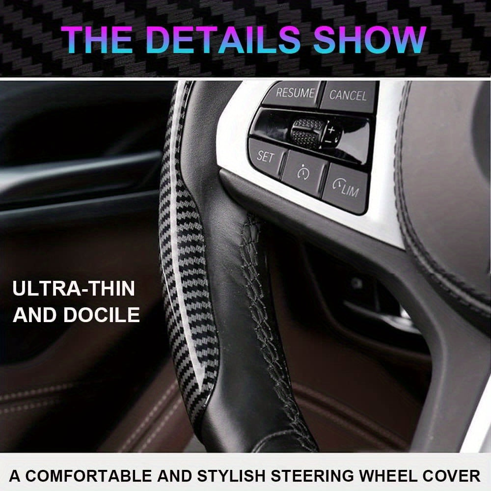 A New Steering Wheel Cover Made of Carbon Fiber That Is Safe And Provides a Non-Slip Grip