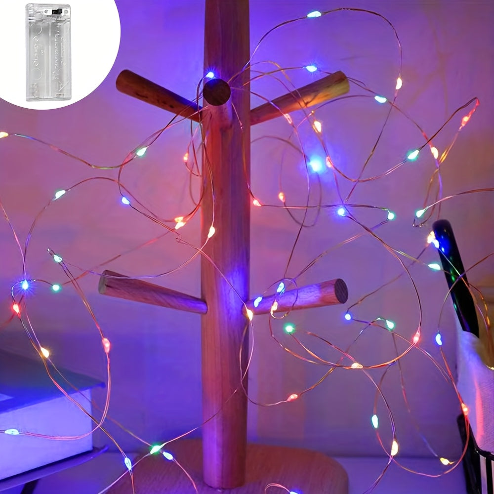 LED Fairy Lights Battery Box Copper Wire String 78.74/196.85/393.7inch Holiday Outdoor Lighting Christmas Tree Wedding Party Decorations