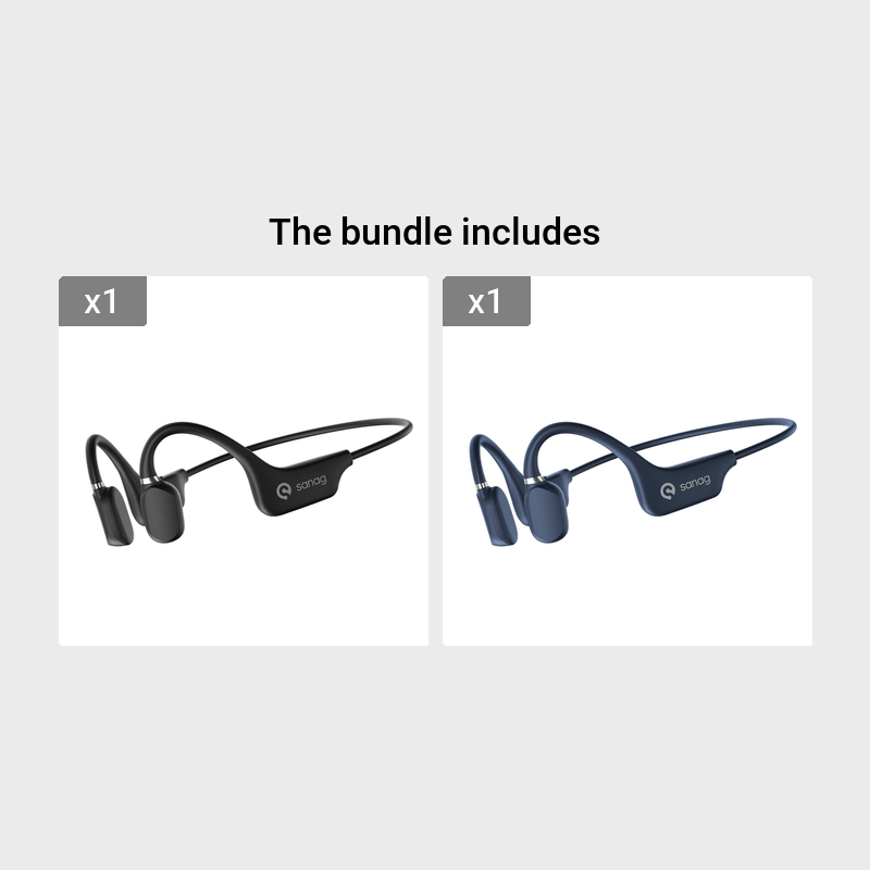 Sanag A5X True Bone Conduction Earphone Open Ear Wireless Sport Headphones Headset 3D Stereo Sound