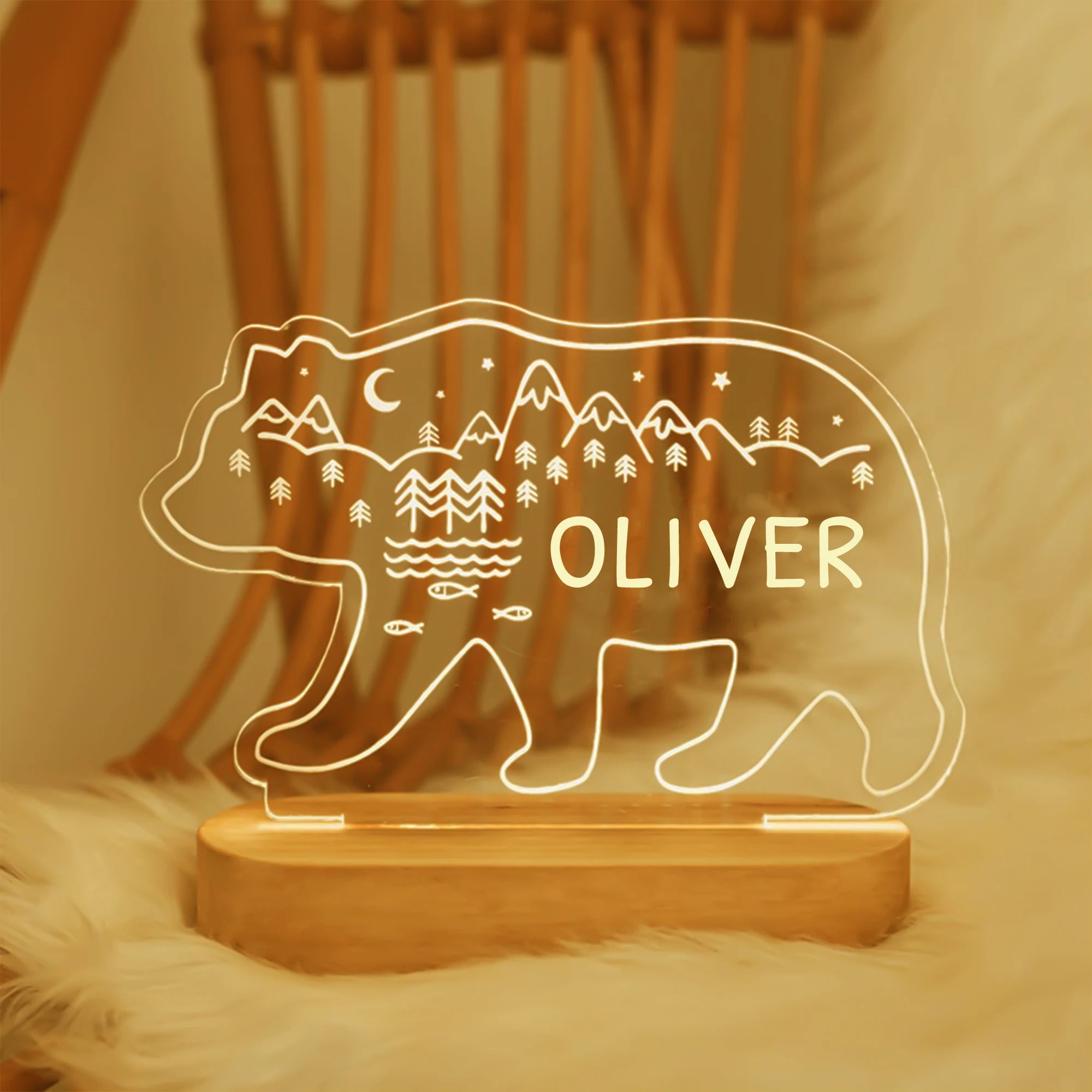 Baby Kids USB Night Light Personalized Children Name Lamp Custom Nursery Newborn Bedroom Home Decoration Birthday Souvenir Gift