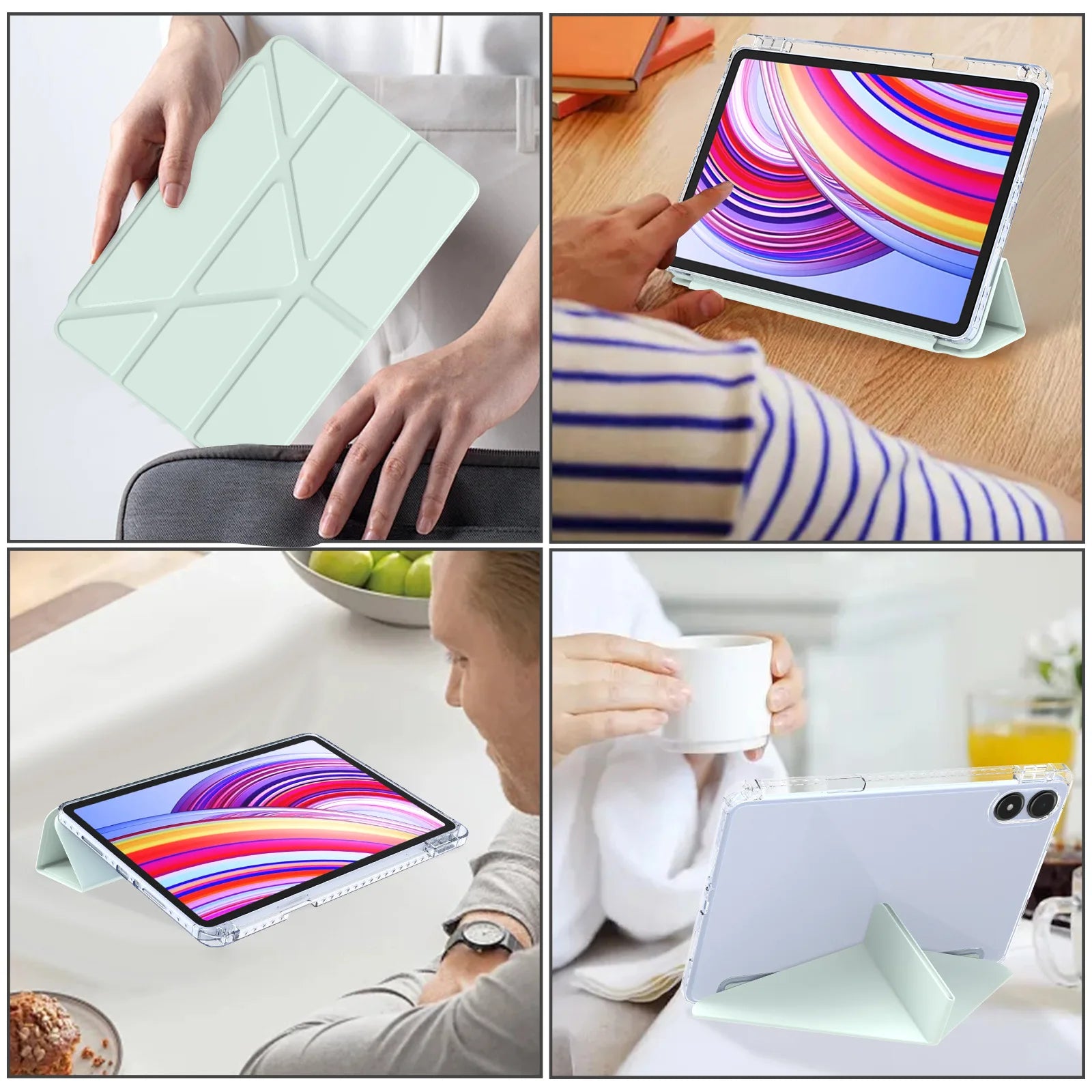 For Xiaomi Redmi Pad 2 Pro 2025 Tri-Folding Flip Case For Redmi Pad Pro Case 12.1 inch 2024 Poco Pad 12 1 with Auto Sleep Cover