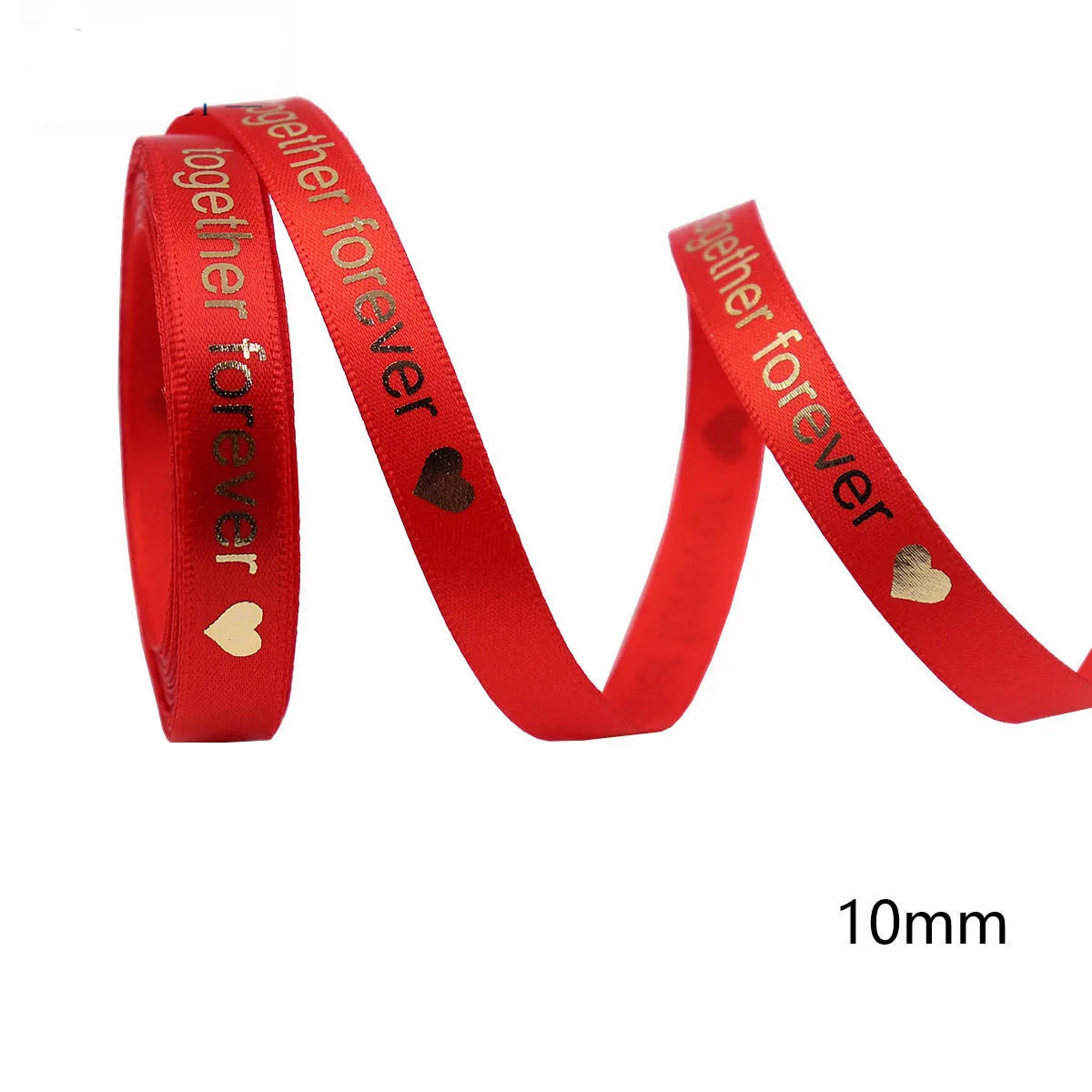 5Yards Red Love Printed Ribbon Wedding Tanabata Gift Wrap Rope Valentine's Day Red Jacquard Ribbon DIY Handmade Ribbon