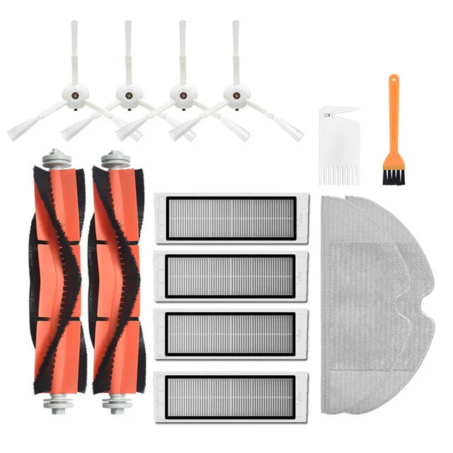 Hepa Filter For Xiaomi Mi Robot Vacuum Cleaner 1st gen / 2 / 1S, SDJQR01RR SDJQR02RR SDJQR03RR Roborock E4 E5 S4 Max Main Brush