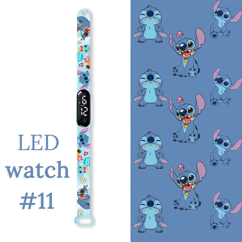 Fashion Stitch Children Watches Girls Waterproof Sport Wristband Women Bracelet Kids LED Watch Touch Digital Clock