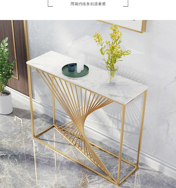 Entryways Simple Console Table Modern Hallway Marble Glam Console Table Aesthetic Beauty Tisch Wohnzimer Home Furniture