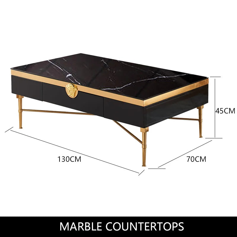 Modern Morocco New Classical Postmodern Square Stainless Steel Coffee Table Tea Table for Living Room