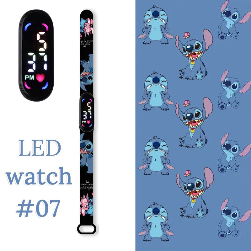 Fashion Stitch Children Watches Girls Waterproof Sport Wristband Women Bracelet Kids LED Watch Touch Digital Clock