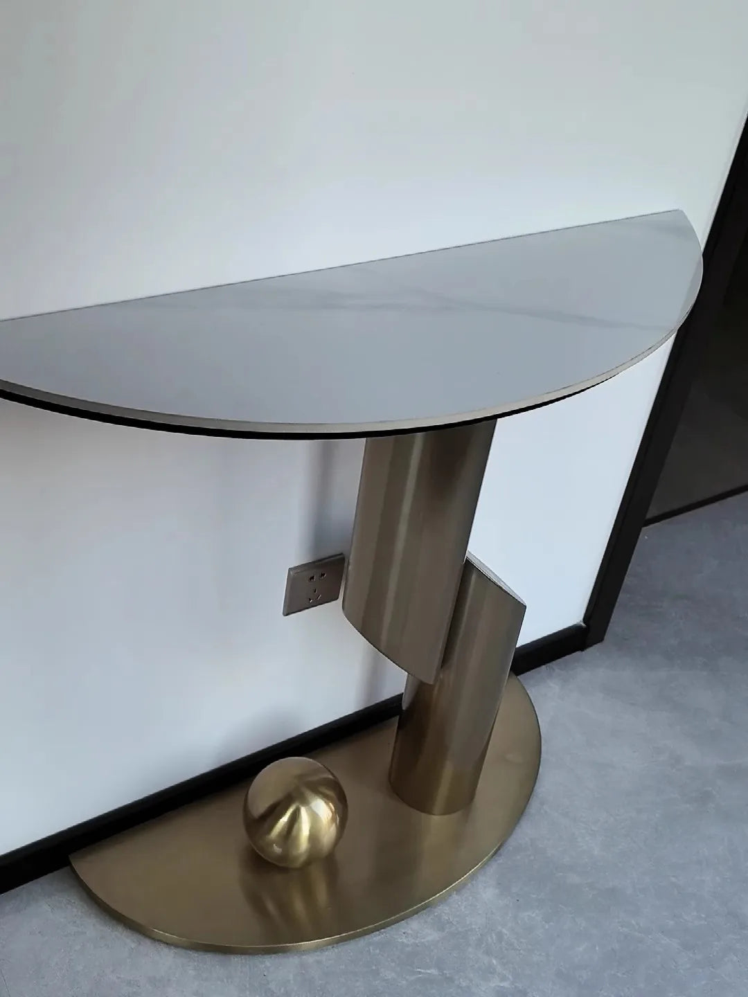 Modern Luxury Corner Table Hallway Metal Salon Unique Console Table Mid Century Entryway Mesa Para Sala Living Room Furniture