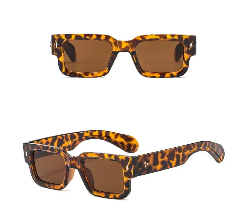 Square Frame Trendy Casual Classic Sunglasses Lightweight Durable UV Sun-Protective Sporty Shades Sunglasses for Fall Outdoor