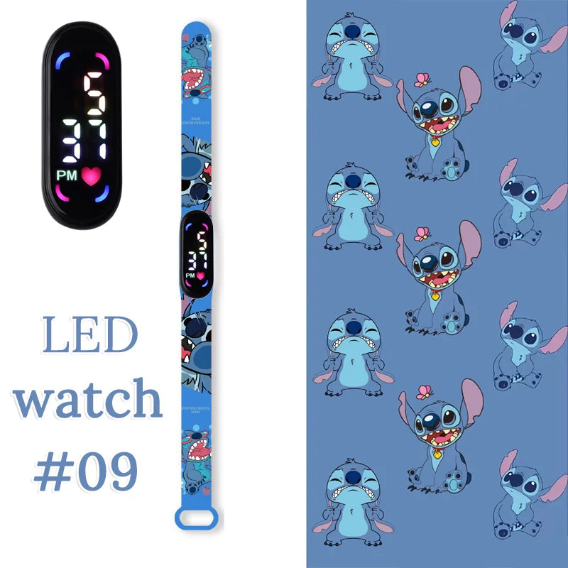 Fashion Stitch Children Watches Girls Waterproof Sport Wristband Women Bracelet Kids LED Watch Touch Digital Clock