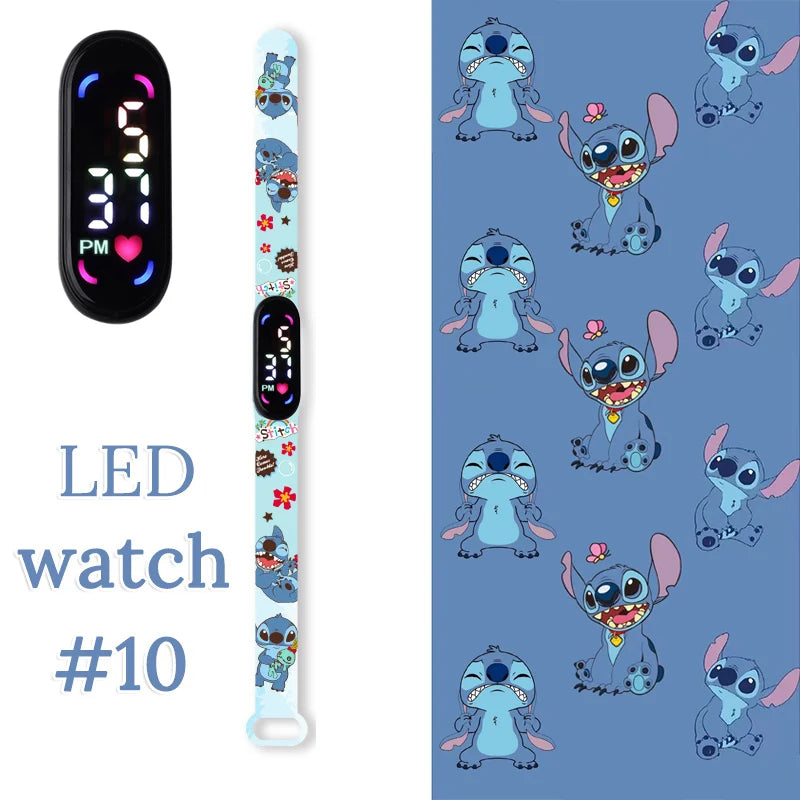 Fashion Stitch Children Watches Girls Waterproof Sport Wristband Women Bracelet Kids LED Watch Touch Digital Clock