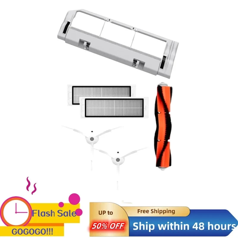 Hepa Filter For Xiaomi Mi Robot Vacuum Cleaner 1st gen / 2 / 1S, SDJQR01RR SDJQR02RR SDJQR03RR Roborock E4 E5 S4 Max Main Brush