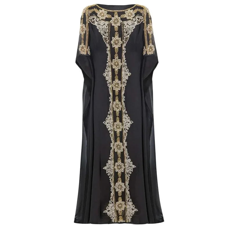 Female Dresses Outfits Women'S Muslim Dress V Neck Dress Full Length Kaftan Daily Casual Dress Vestidos De Fiesta Elegantes 2025