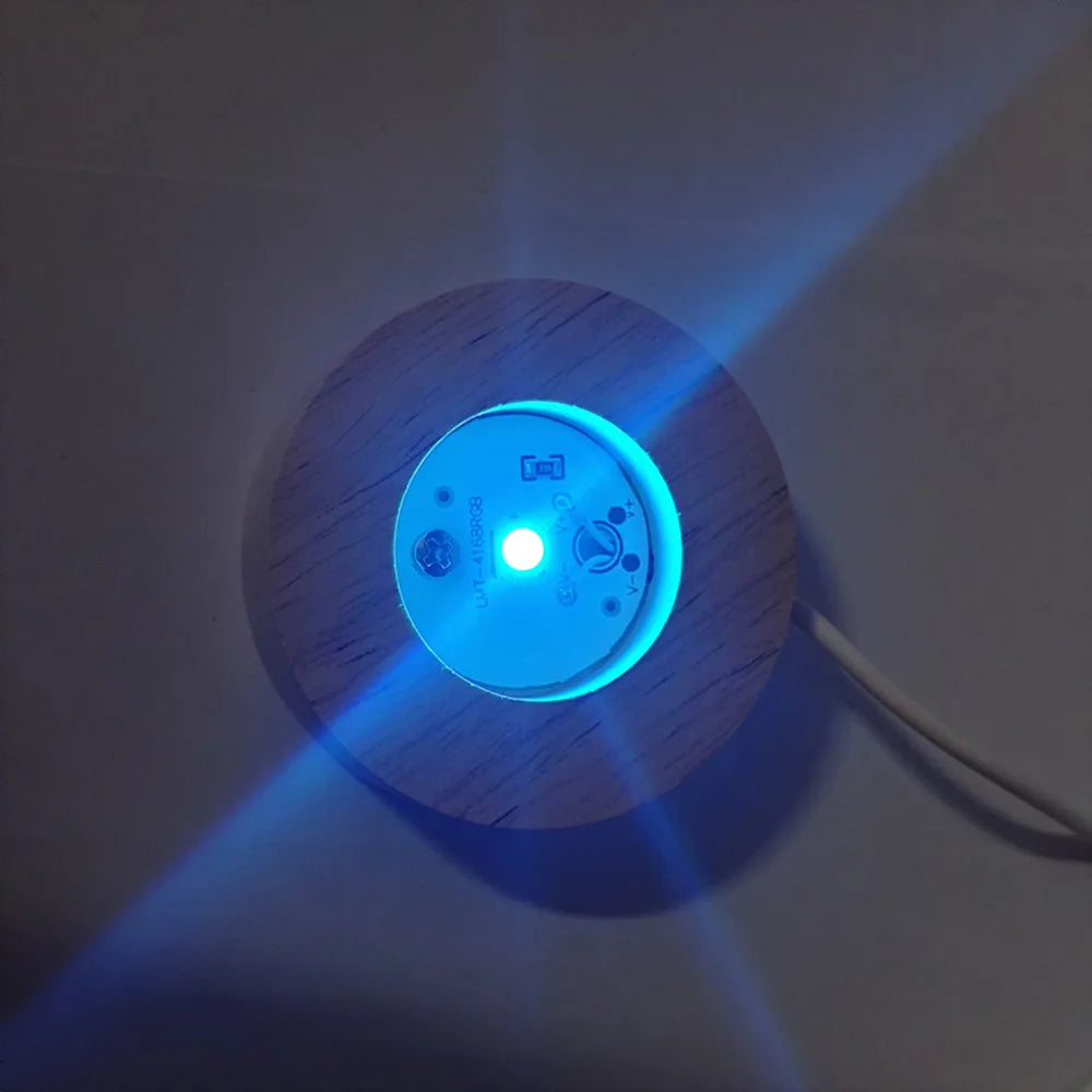 Hot 6cm 3D Crystal Ball Stitch 16 colors can be remotely controlled Crystal Planet Night Light Laser Carving Children's Gifts