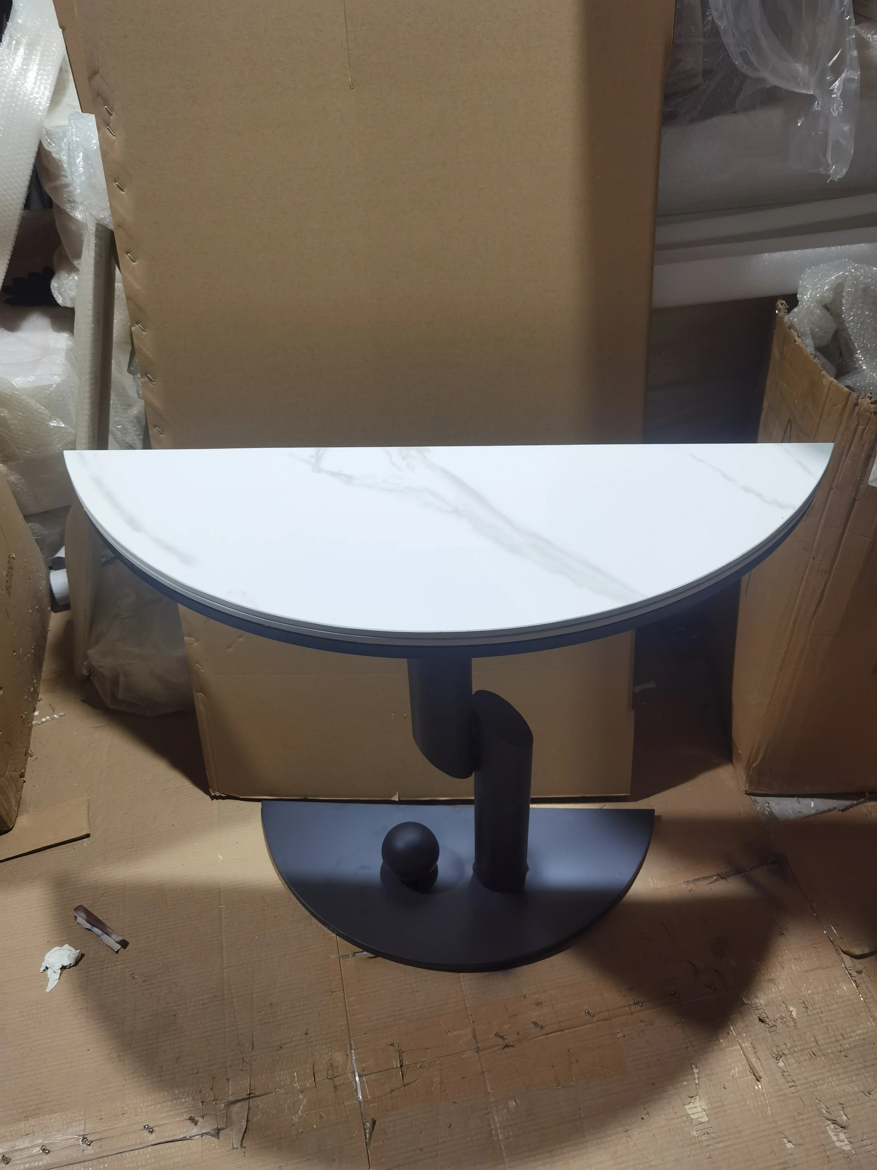 Modern Luxury Corner Table Hallway Metal Salon Unique Console Table Mid Century Entryway Mesa Para Sala Living Room Furniture