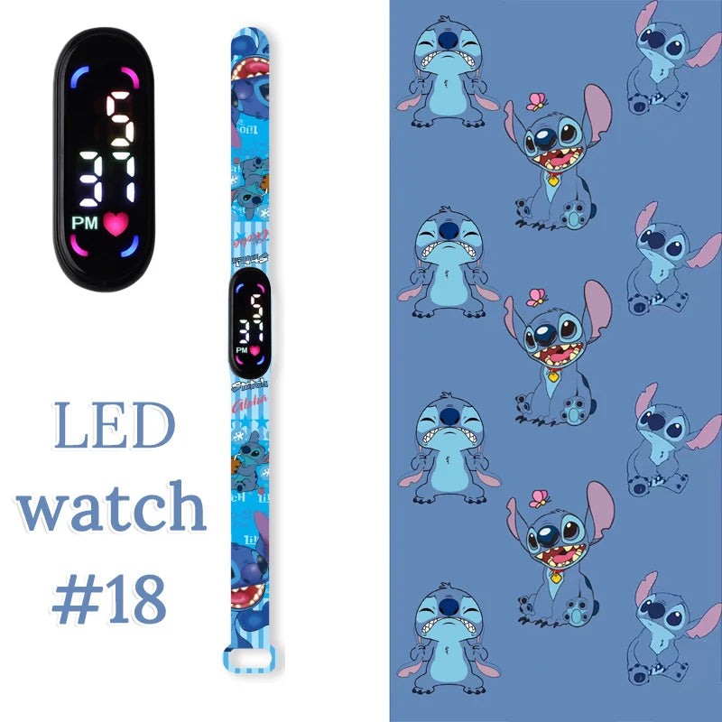 Fashion Stitch Children Watches Girls Waterproof Sport Wristband Women Bracelet Kids LED Watch Touch Digital Clock