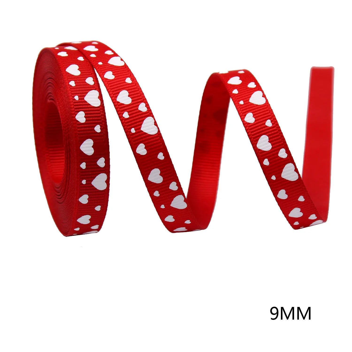 5Yards Red Love Printed Ribbon Wedding Tanabata Gift Wrap Rope Valentine's Day Red Jacquard Ribbon DIY Handmade Ribbon
