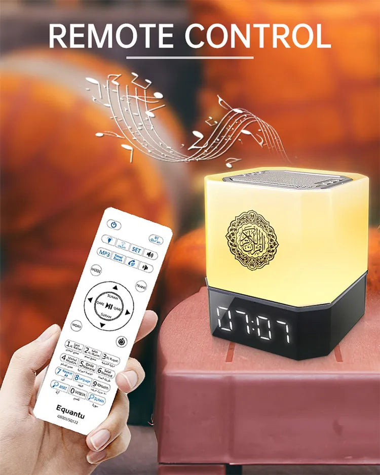 Ramadan Player Quran Mp3 Digital Touch Lamp LED Clock Quran Speaker For Muslim Gift with App Control Dropshipping