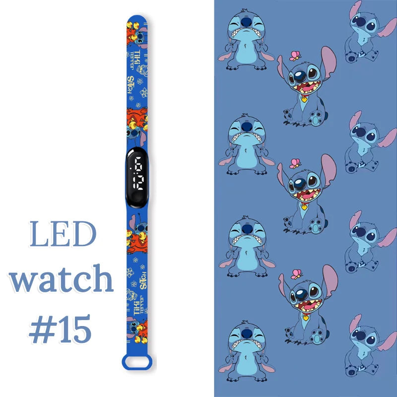 Fashion Stitch Children Watches Girls Waterproof Sport Wristband Women Bracelet Kids LED Watch Touch Digital Clock