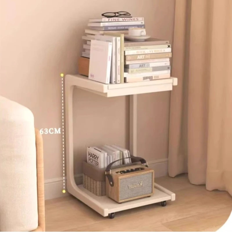 C Shaped SideTable Narrow Sofa EndTable Movable Nightstand Bedside Small CoffeeTable LivingRoom Mini Furniture Clearance Acrylic