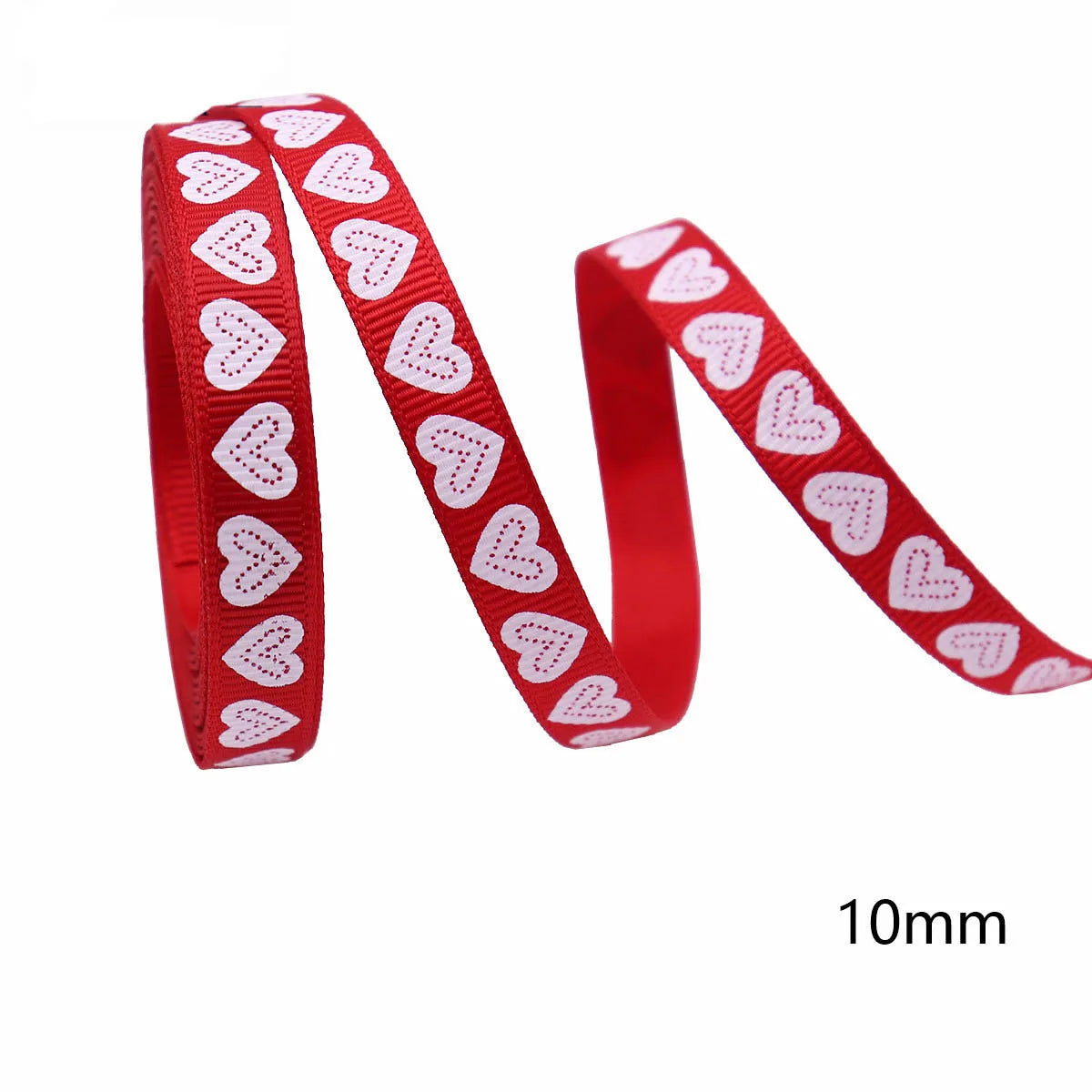 5Yards Red Love Printed Ribbon Wedding Tanabata Gift Wrap Rope Valentine's Day Red Jacquard Ribbon DIY Handmade Ribbon