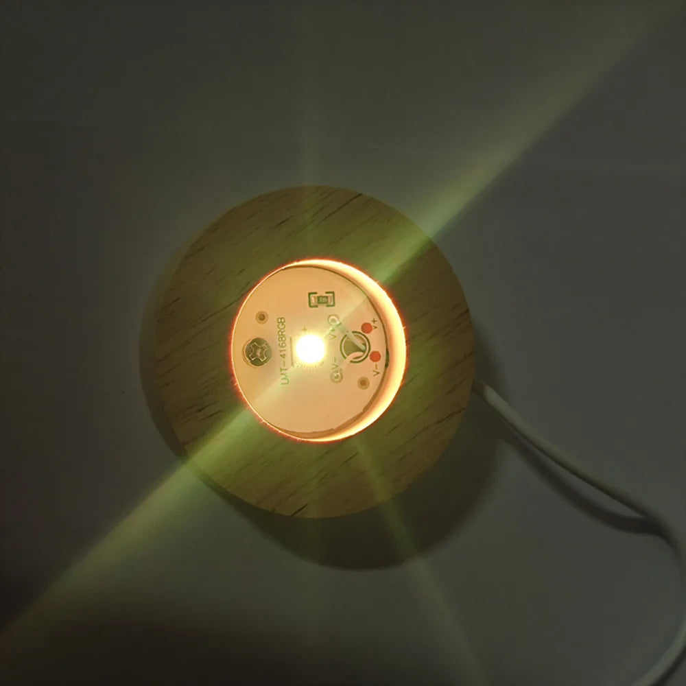 Hot 6cm 3D Crystal Ball Stitch 16 colors can be remotely controlled Crystal Planet Night Light Laser Carving Children's Gifts