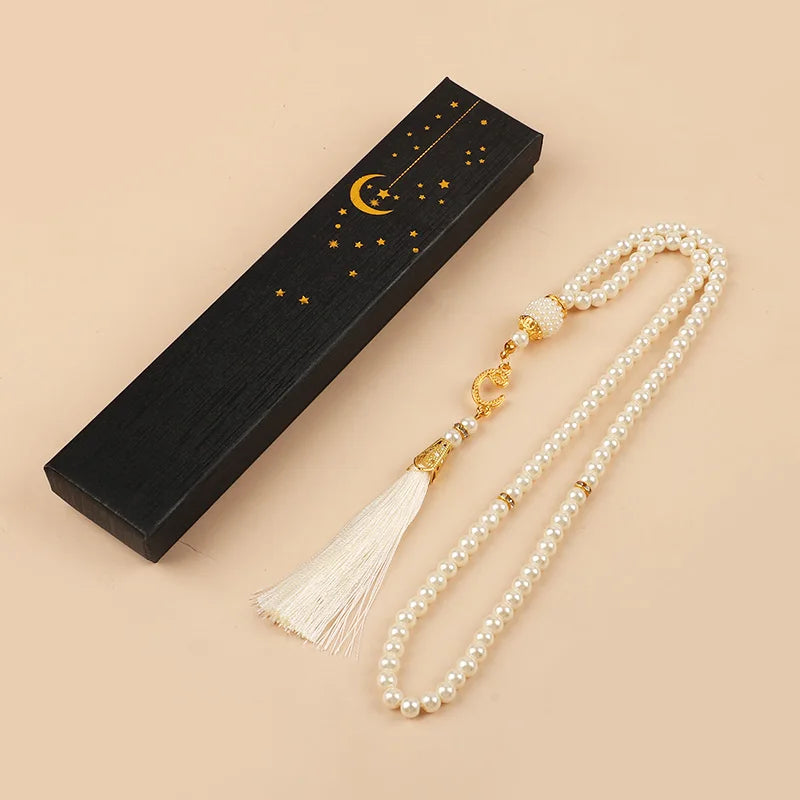 12Pcs Muslim Prayer Beads Bracelet with Gift Box Eid Mubarak Ramadan Islamic Festival Party Decoration Gift Favors Home Pendant