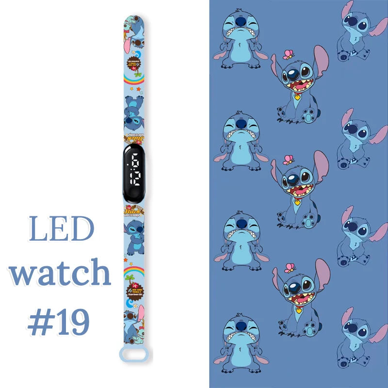 Fashion Stitch Children Watches Girls Waterproof Sport Wristband Women Bracelet Kids LED Watch Touch Digital Clock