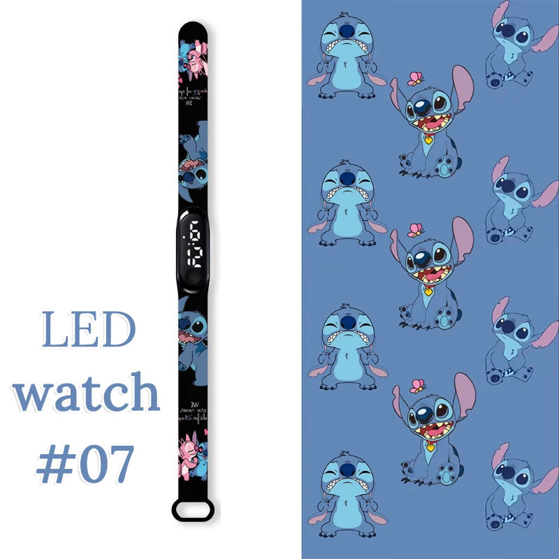 Fashion Stitch Children Watches Girls Waterproof Sport Wristband Women Bracelet Kids LED Watch Touch Digital Clock