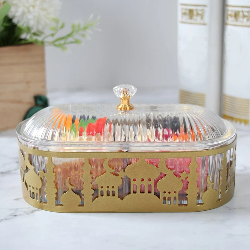 Ramadan Decoration Candy Snacks Tray EID Mubarak Decoration 2026 For Home Ramadan Kareem Islamic Muslim Party Eid Al Adha Gifts