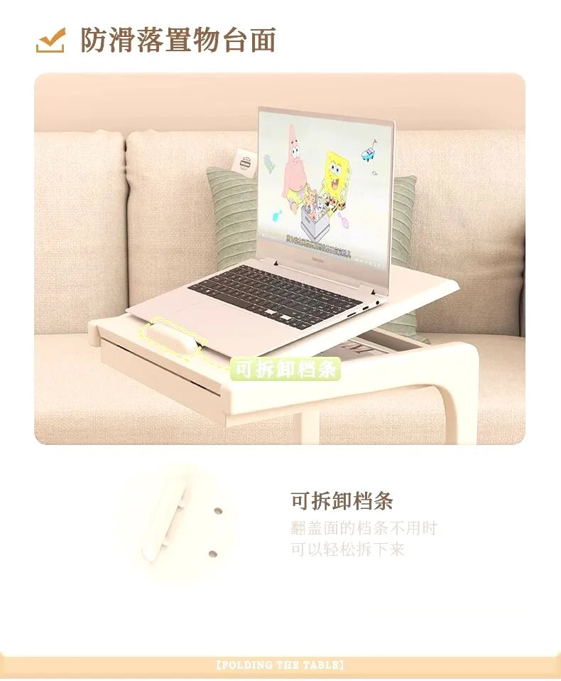 C Shaped SideTable Narrow Sofa EndTable Movable Nightstand Bedside Small CoffeeTable LivingRoom Mini Furniture Clearance Acrylic