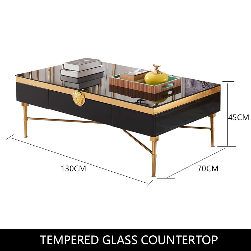 Modern Morocco New Classical Postmodern Square Stainless Steel Coffee Table Tea Table for Living Room