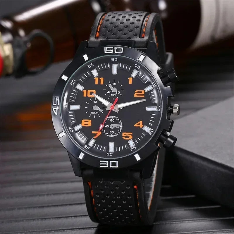 New Brand Quartz Men Watches Reloj Hombre Luxury Male Clock Sport Mens Watch Fashion Silicone Strap Student Wristwatches Gift