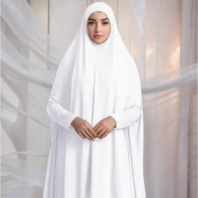 Ramdan Eid New Hemp Fashion Muslim Hijab Scarf Khimar Muslim Long Hijab Headcarf Women Jubha Islamic Musulman Prayer Garment