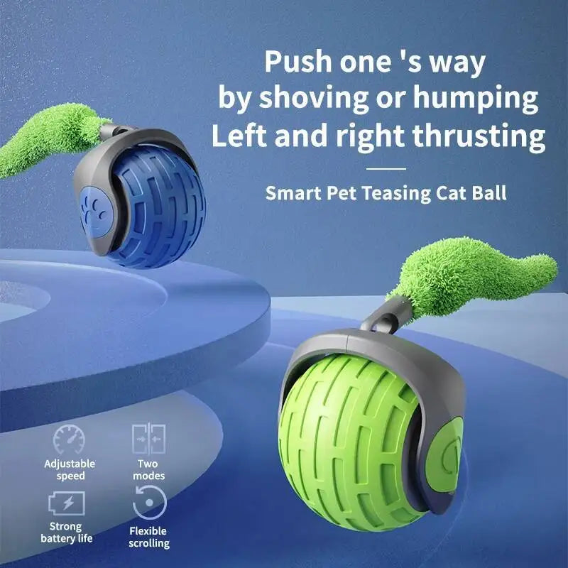 Smart Cat Toys Ball Automatic Interactive Pets Electric Rolling Teaser USB Rechargeable Kitty Moving Bouncing Ball Birthday Gift