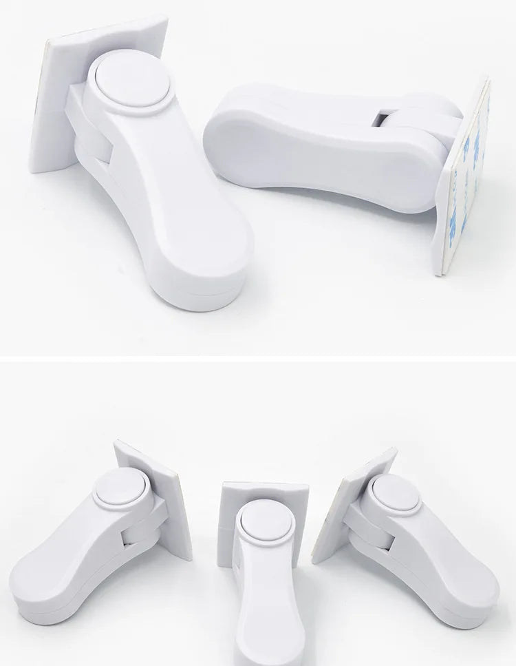 Universal Door Lever Lock Child Baby Safety Lock Rotation Proof Professional Door Adhesive Security Latch Multi-functional (Safety)