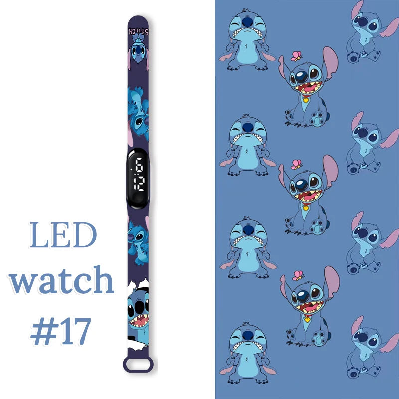 Fashion Stitch Children Watches Girls Waterproof Sport Wristband Women Bracelet Kids LED Watch Touch Digital Clock