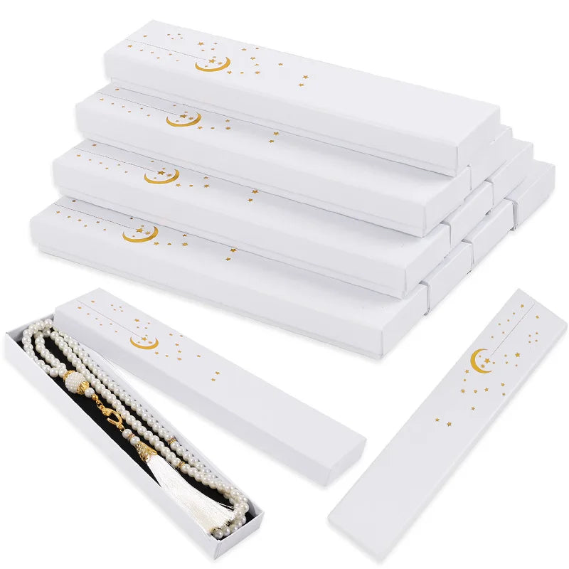 12Pcs Muslim Prayer Beads Bracelet with Gift Box Eid Mubarak Ramadan Islamic Festival Party Decoration Gift Favors Home Pendant