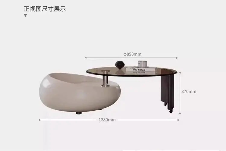 Mobile Wheels Coffee Table Glass Design Minimalist Living Room Coffee Table Cute Round Mobili Per La Casa Home Furnitures