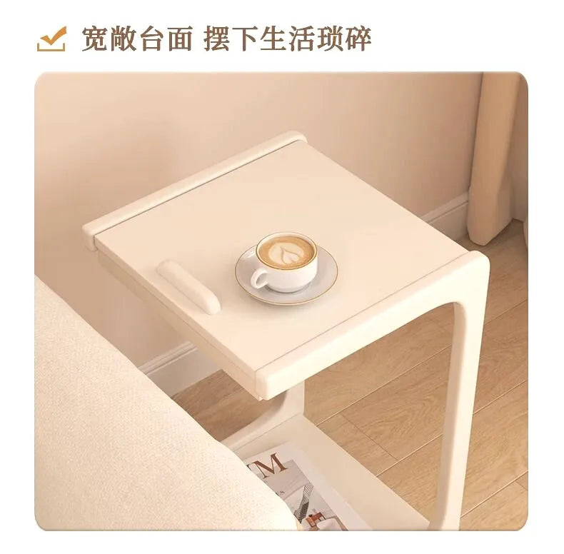 C Shaped SideTable Narrow Sofa EndTable Movable Nightstand Bedside Small CoffeeTable LivingRoom Mini Furniture Clearance Acrylic
