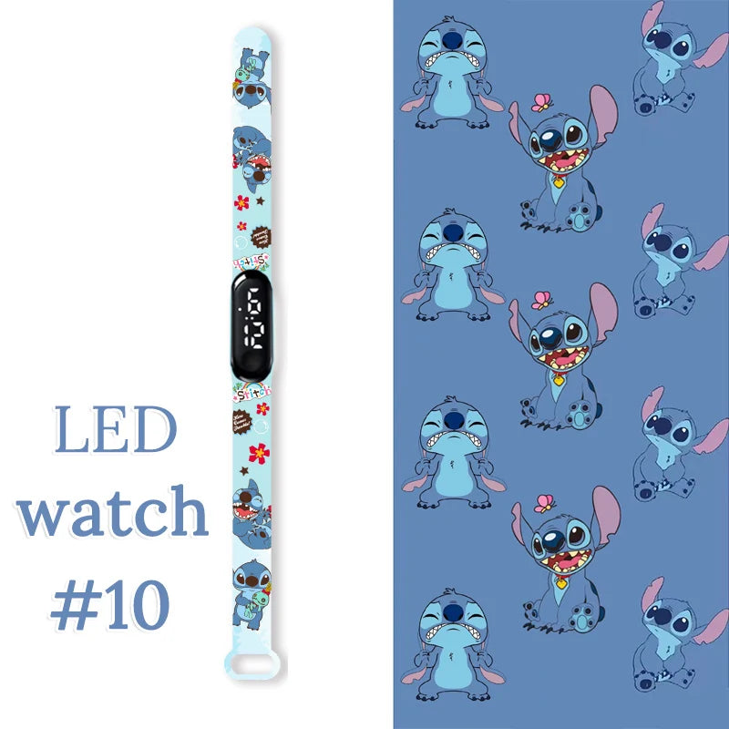 Fashion Stitch Children Watches Girls Waterproof Sport Wristband Women Bracelet Kids LED Watch Touch Digital Clock
