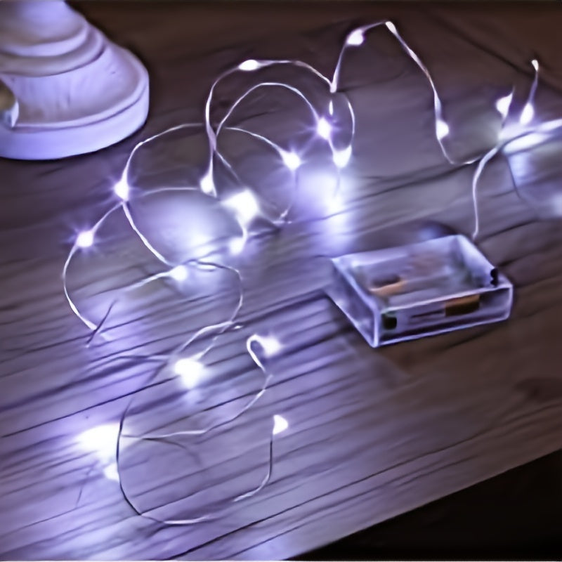 LED Fairy Lights Battery Box Copper Wire String 78.74/196.85/393.7inch Holiday Outdoor Lighting Christmas Tree Wedding Party Decorations