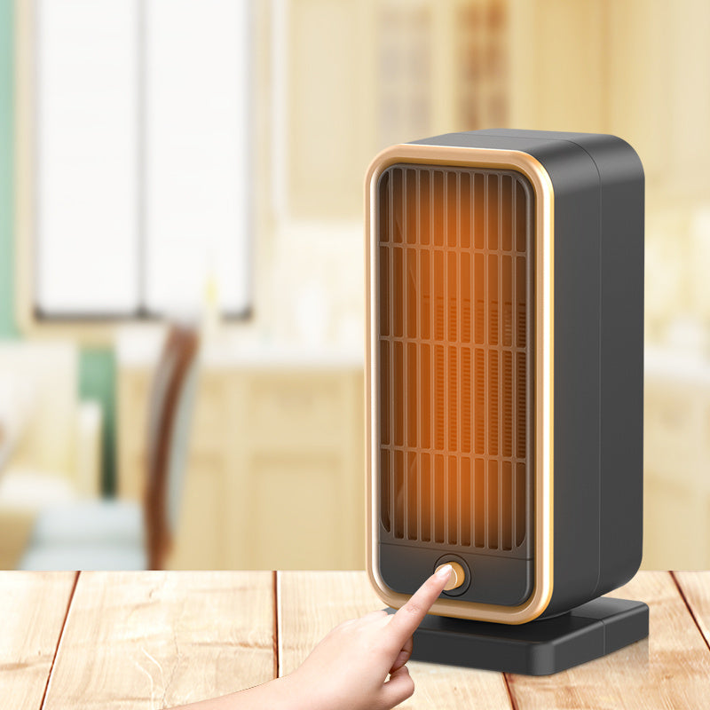 Quiet 500W Ceramic Electric Space Heater, Square Shape, 110-130V US Plug, No Energy Efficiency Rating, Tip-over Protection, Portable Heating Equipment for Bedroom, Living Room, Office
