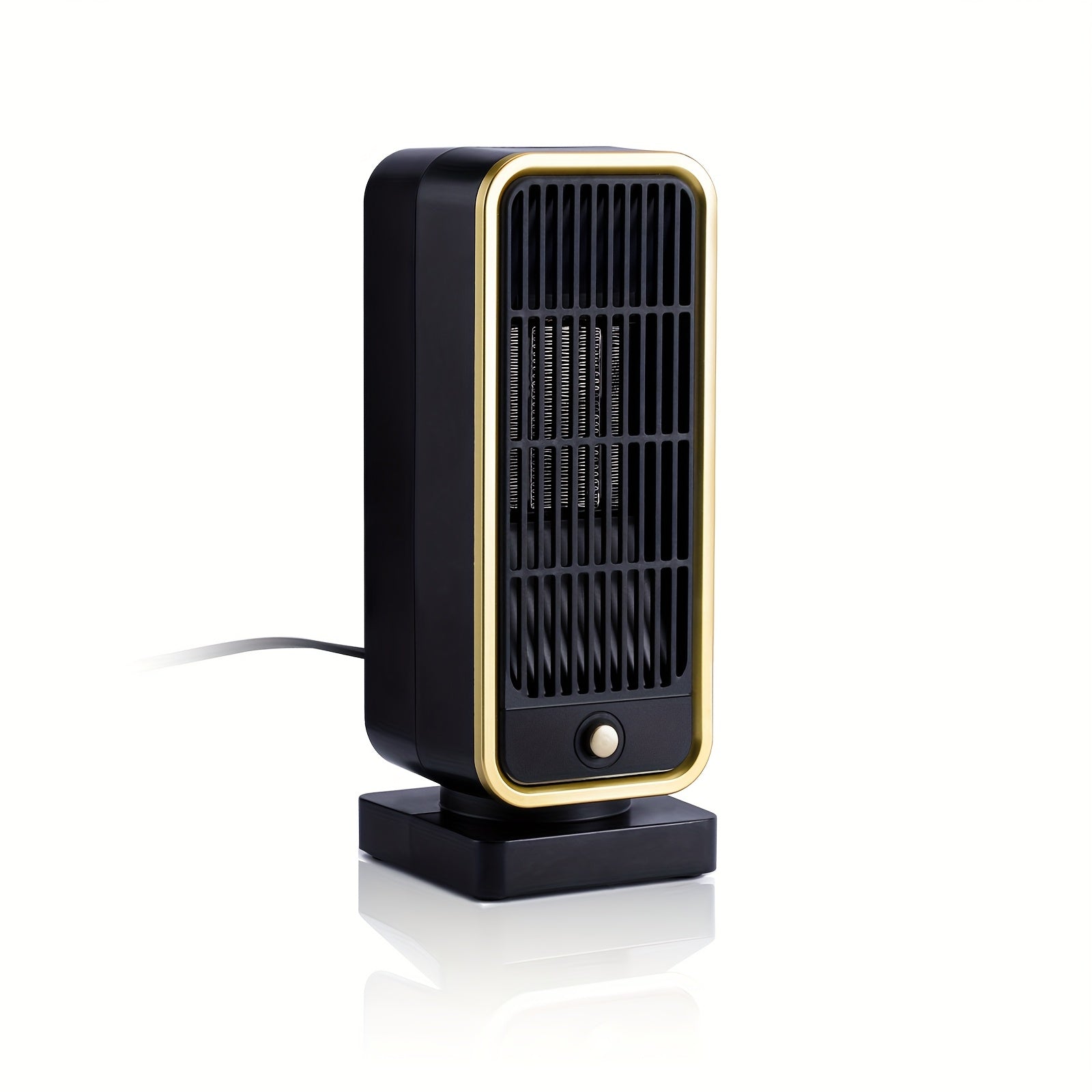 Quiet 500W Ceramic Electric Space Heater, Square Shape, 110-130V US Plug, No Energy Efficiency Rating, Tip-over Protection, Portable Heating Equipment for Bedroom, Living Room, Office