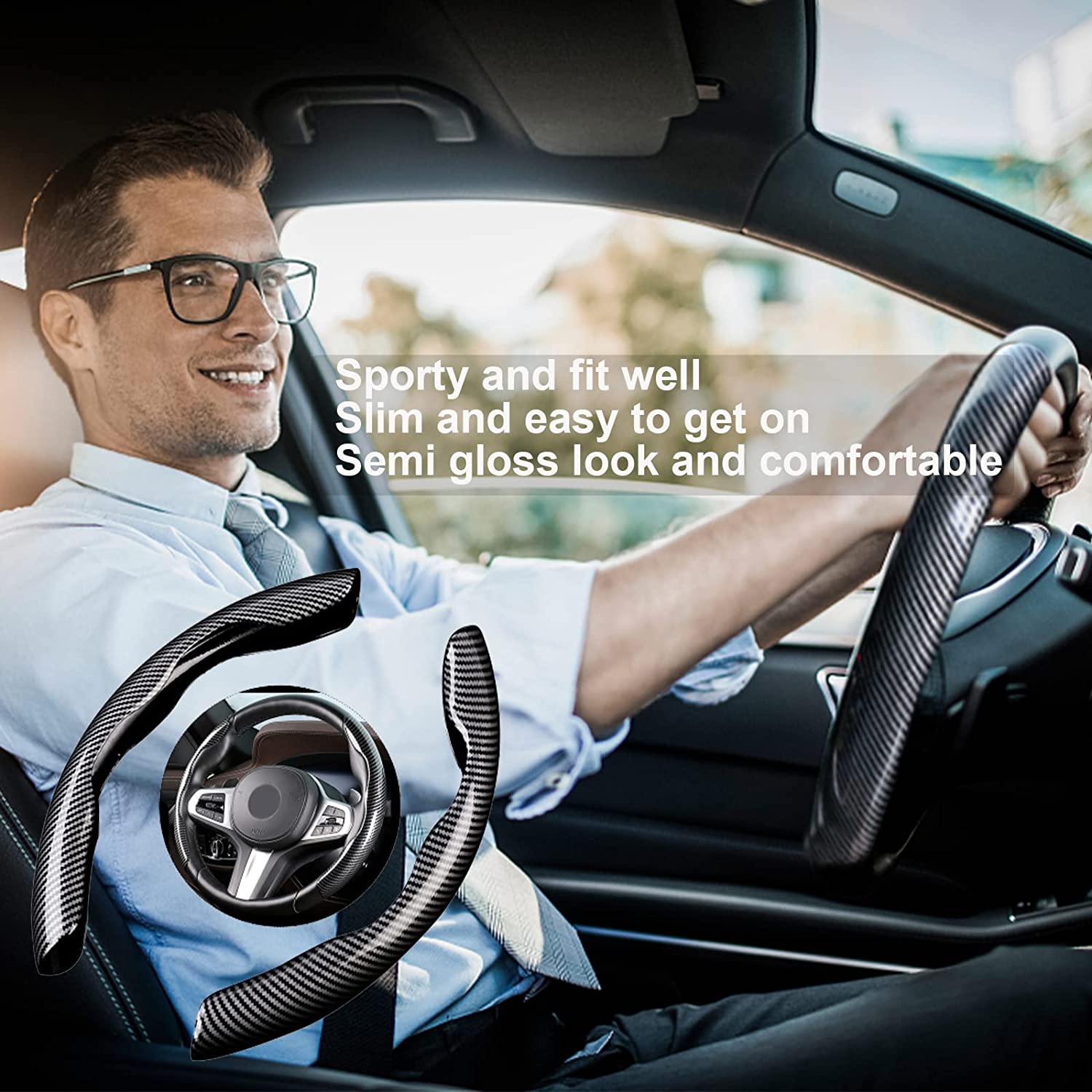A New Steering Wheel Cover Made of Carbon Fiber That Is Safe And Provides a Non-Slip Grip