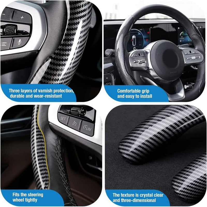 A New Steering Wheel Cover Made of Carbon Fiber That Is Safe And Provides a Non-Slip Grip