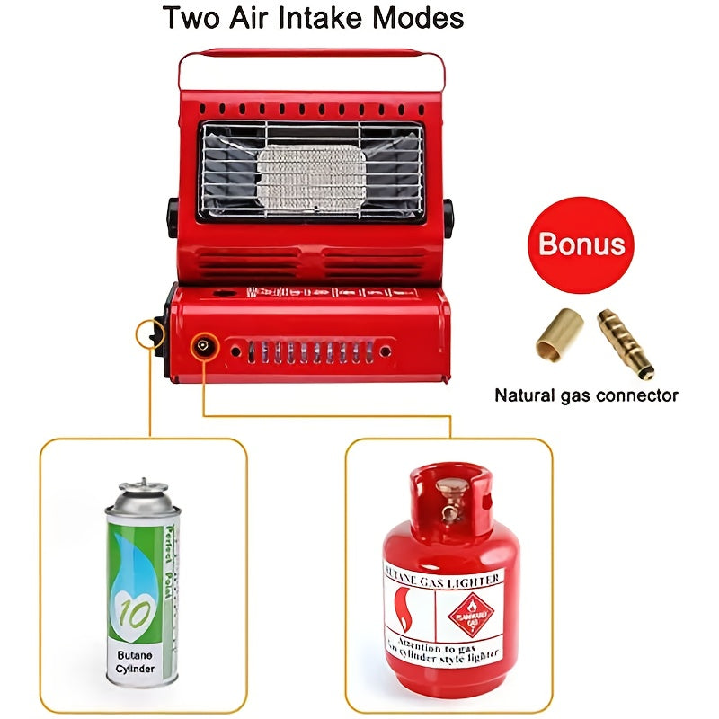Portable Dual-Use Liquefied Gas Mini Tent Heater Fireplace - Stay Warm Outdoors