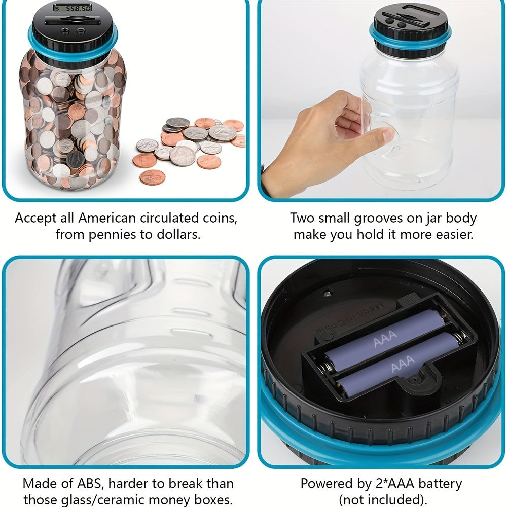 [Digital | Piggy Bank] Digital Piggy Bank, Counting Coin Bank | Money Saving Jar For Boys Kids, Best Gift For Child | Designed For All US Coins, Halloween/Thanksgiving Day/Christmas gift, Easter gift